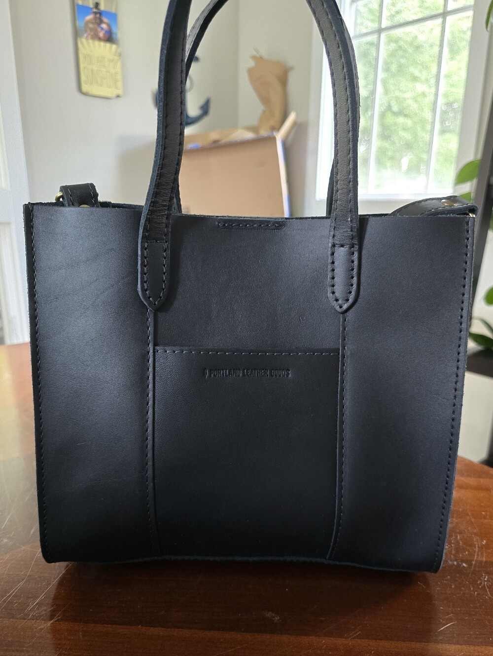 Portland Leather Smooth Black Snap Lola